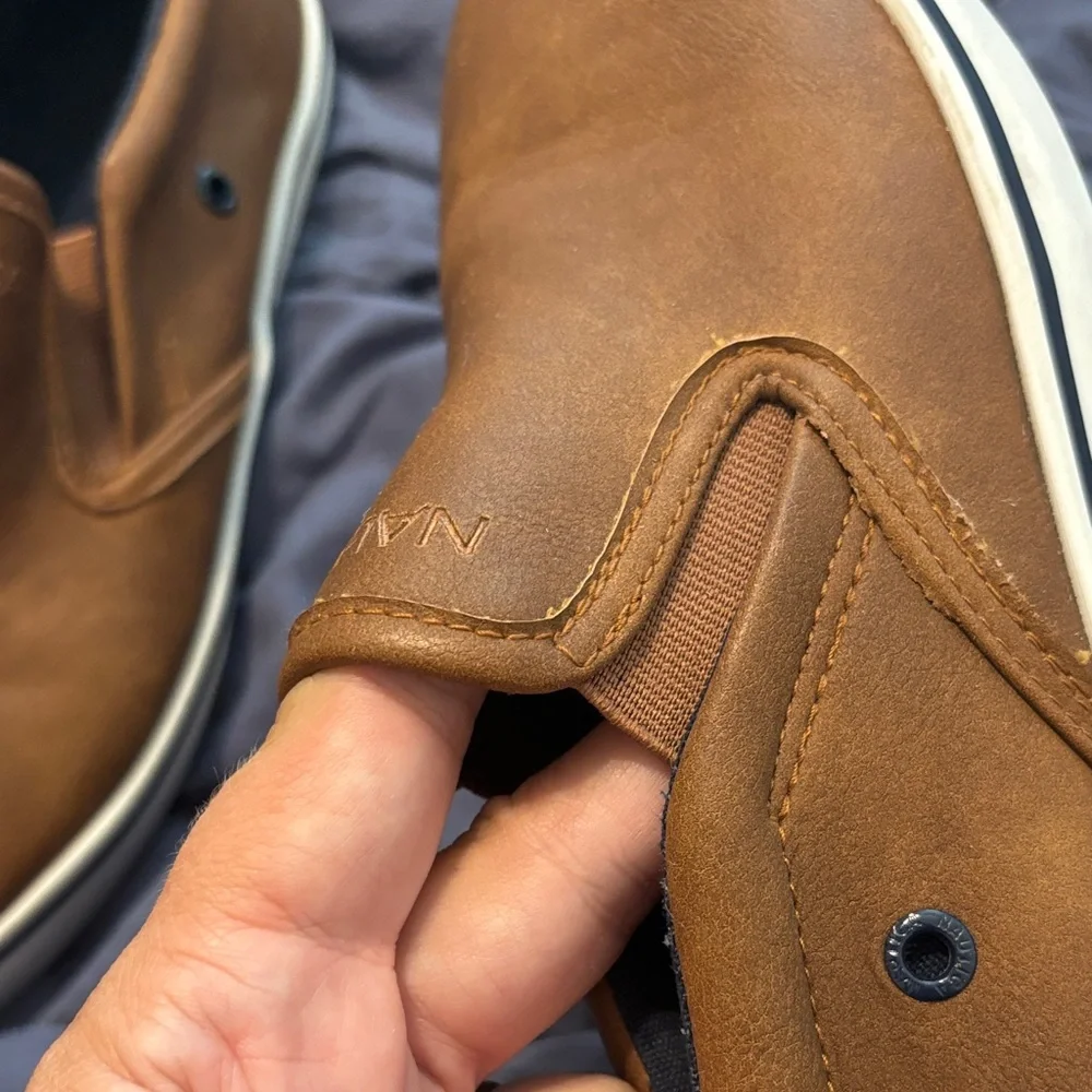 Nautica Boys Tan Slip-On Loafers